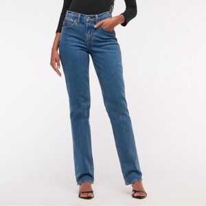 Abercrombie Curve Love Mid Rise 90s Straight Jean